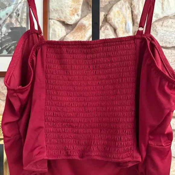 NWT Torrid women’s plus Satin Tie Front Sleeveless Crop Top size 2 - Picture 6 of 11